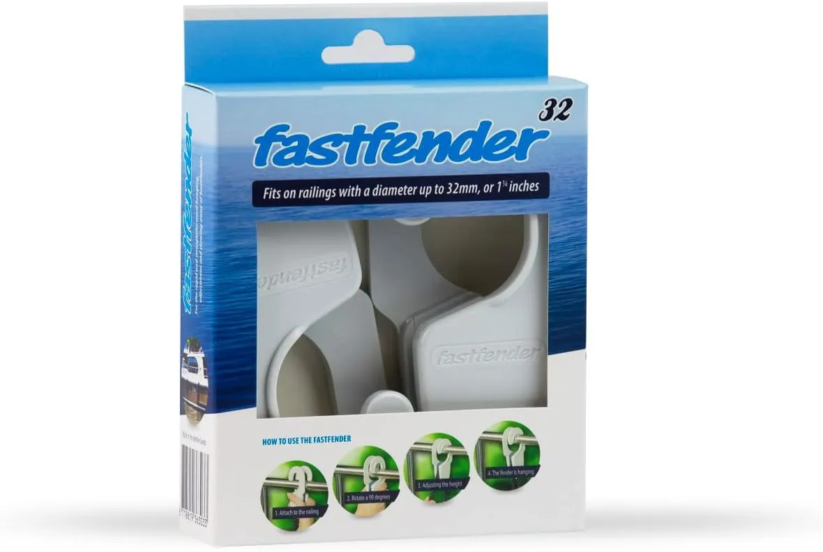 – 32 - The Original Single Handed Boat Fender Hanger - Made from UV Resistant Plastic - Sold in Pairs
