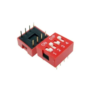 100pcs 4 Position 4P Dip Switch 2.54mm Pitch 2 Row 8 Pin Slide in Stock New 2025 for Arrival High Reliable Electronic Component, Precision, Stable Performance