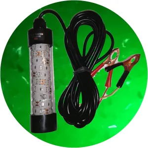 12V 20 WATTS - 2000 Lumen LED Green Underwater Waterproof Submersible Night Fishing Light Crappie ice Squid Boat