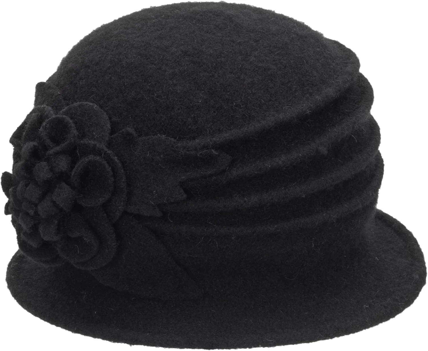 1920s Bowler Cloche Bucket Hat for Woman - Winter Warm Church Derby Fedora Hat with Bowknot