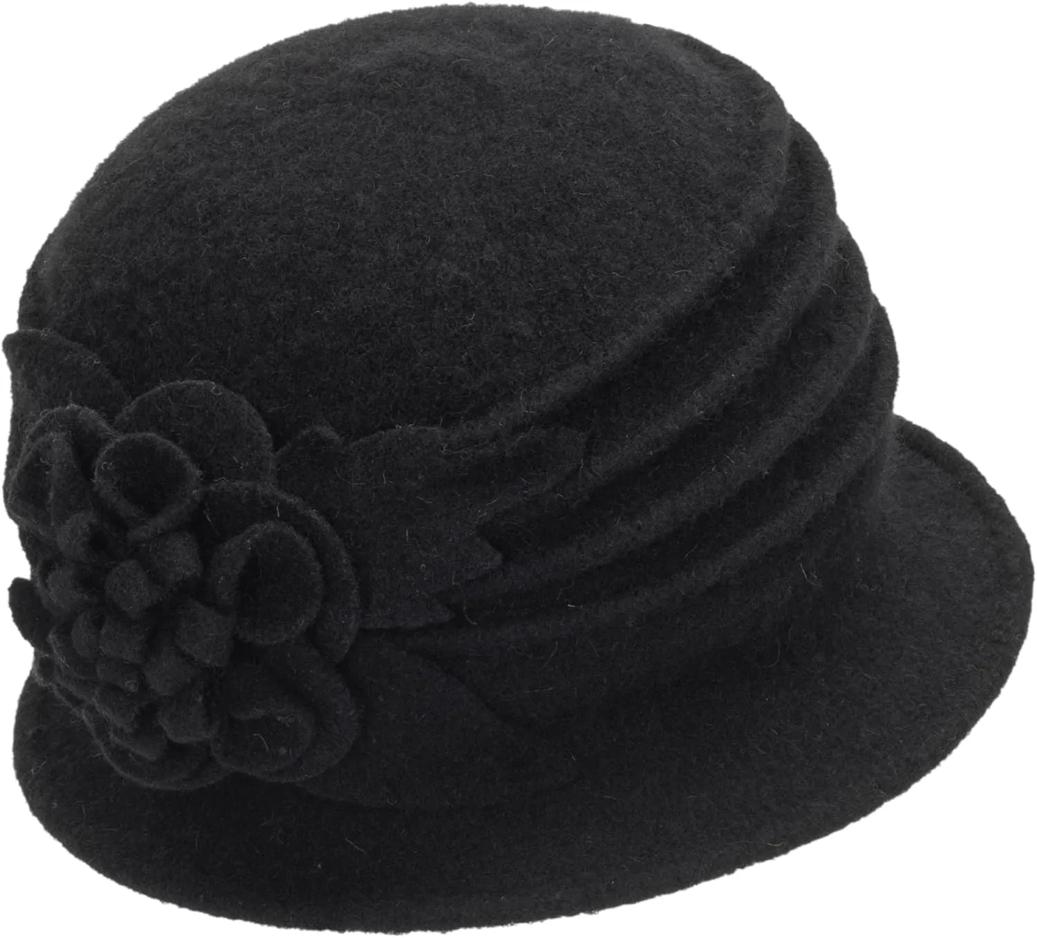 1920s Bowler Cloche Bucket Hat for Woman - Winter Warm Church Derby Fedora Hat with Bowknot