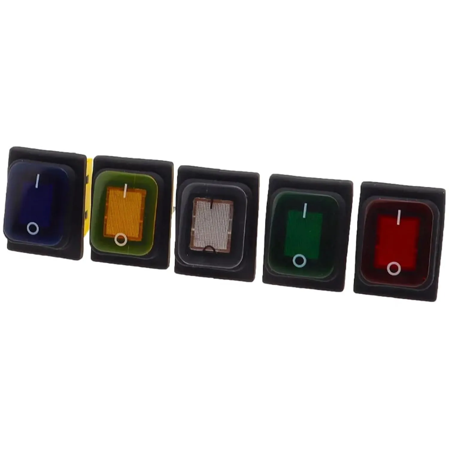 1PC KCD4 ONOFF 30A/250V Heavy Duty 6 Pin DPST IP67 Sealed Waterproof T85 Auto Boat Toggle Rocker Switch with LED 12V 220V(Black,12-24V)