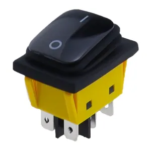 1PC KCD4 ONOFF 30A/250V Heavy Duty 6 Pin DPST IP67 Sealed Waterproof T85 Auto Boat Toggle Rocker Switch with LED 12V 220V(Black,12-24V)