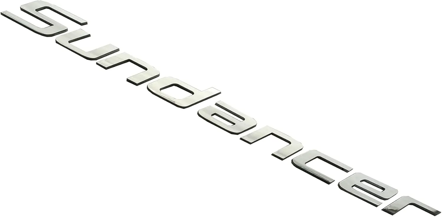 1x New SEA RAY SUNDANCER Boat Emblem Logo Badge 3D Letters NAMEPLATE 3M SELF Adhesive Sticker 24.25" Long (Chrome)