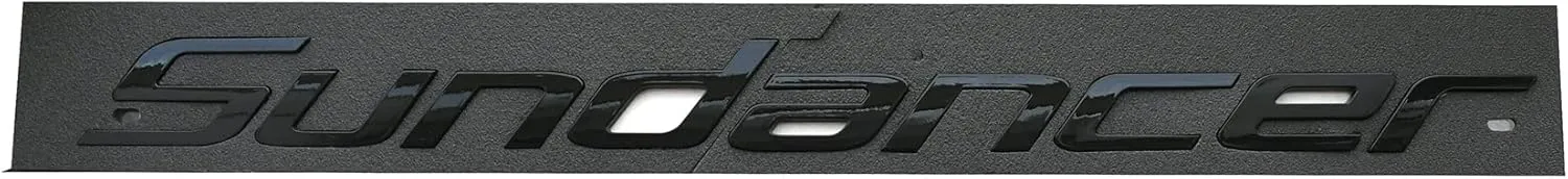 1x New SEA RAY SUNDANCER Boat Emblem Logo Badge 3D Letters NAMEPLATE 3M SELF Adhesive Sticker 24.25" Long (Glossy Black)