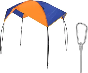 2 4 Persons Boat Sun Shelter, Awning, Setup Fishing Canopy Tent, D Shape Buckle Attachment, 3 Sizes, Ideal for Boating Picnic (68347 Awning (2 People))