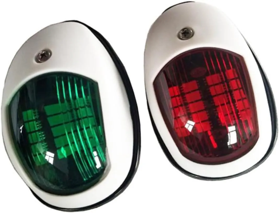 2 Pack Marine Navigation Lights Red Green Led Boat Lights Waterproof Signal Lamp for Yacht Truck Trailer Van Easy to Install