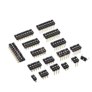 20PCS Dip Black Pitch Toggle Switch 1~10 Pin 2.54mm Position Way Slide Type Module Snap for PCB 1PIN 8PIN New 2025 High Reliable Electronic Component, Precision, Stable Performance