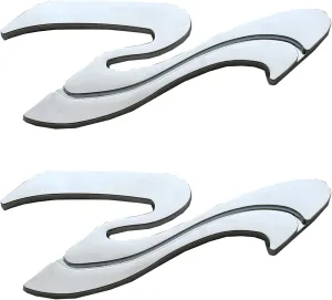 2pcs New SR Wave Logo 3D Badge Emblem Replacement for SEA RAY SEARAY Part Nameplate 205575 SR (Chrome)