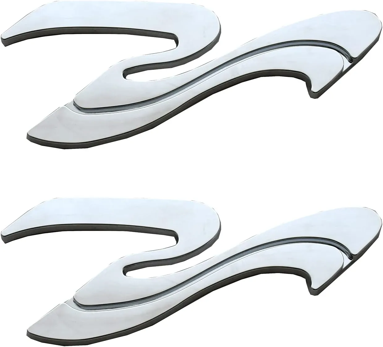 2pcs New SR Wave Logo 3D Badge Emblem Replacement for SEA RAY SEARAY Part Nameplate 205575 SR (Chrome)