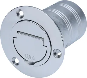 2" Marine Deck Fill/Filler - Fuel/Water/Waste/Gas/Diesel Boat Tank Filler with Keyless Cap & Screws, Polished Finish 316 Stainless Steel Hardware - for Yacht, Caravan