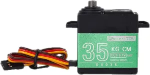 35KG RC Servo Motor Steering Servo Metal Gear Waterproof with 25T Servo Horn for RC Car Truck Boat Helicopter Model Parts, Control Angle 180° (Green-35kg)