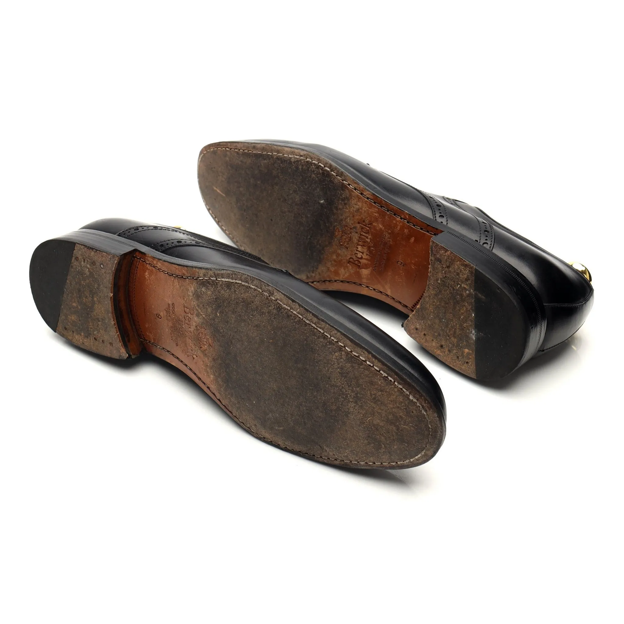 '3796' Black Leather Derby UK 9