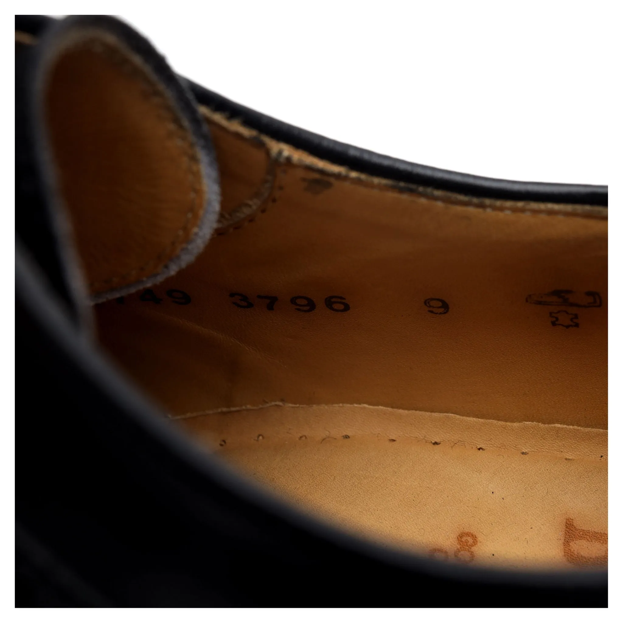 '3796' Black Leather Derby UK 9