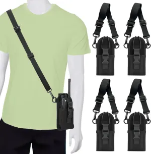 4 Pack Radio Holster and Radio Strap, Radio Holder, Multi Tactical Radio Pouch for Kenwood Motorola Baofeng Two Way Walkie Talkies