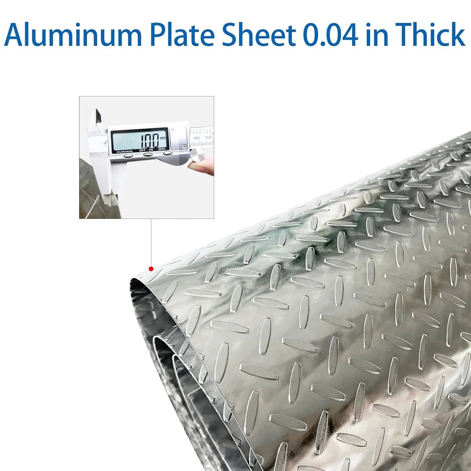4' x 8',Aluminum Tread Plate 48" x 96",-0.04 in Thick,Aluminum Diamond Plate Sheet,Lentil Plate Sheet,Thick Trailer,RV,Etc 3003 Generic