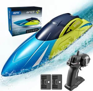 4DRC RC Boat,S4 Remote Control Boat for Kids Adults,2 Modular Batteries,20  MPH 2.4GHz High Speed Racing Boats for Pools and Lakes,Waterproof Boats,Toys Gifts for Boys Girls