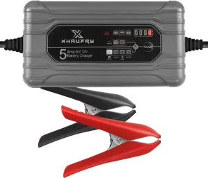 5 Amp (1 Bank) Smart Marine Battery Charger Smart Boat Battery Charger Waterproof Smart Onboard Boat Charger Portable Boat Battery Maintainer Ideal for AGM, Lithium and Deep-Cycle Batteries
