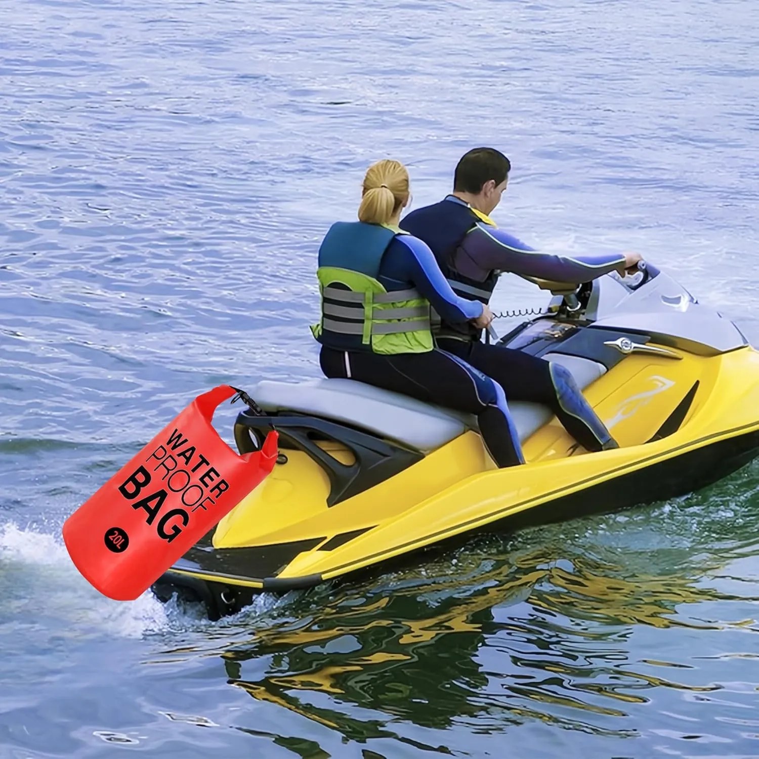 500D Sand Anchor for Small Boats, 2 in 1 Jet Ski Anchor Kit with Adjustable Buoy, Jet Ski Accessories Water Bag for Jet Ski, Kayak, Boat, Hiking Foldable Sandbags