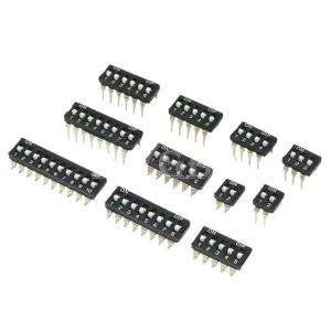 5PCS Dip 2.54mm Pitch Slide Switch 1P 2P 3P 4P 5P 6P 8P 10P Black Snap Gold Plated Feet Toggle New 2025 for Arrival High Reliable Electronic Component, Precision, Stable Performance