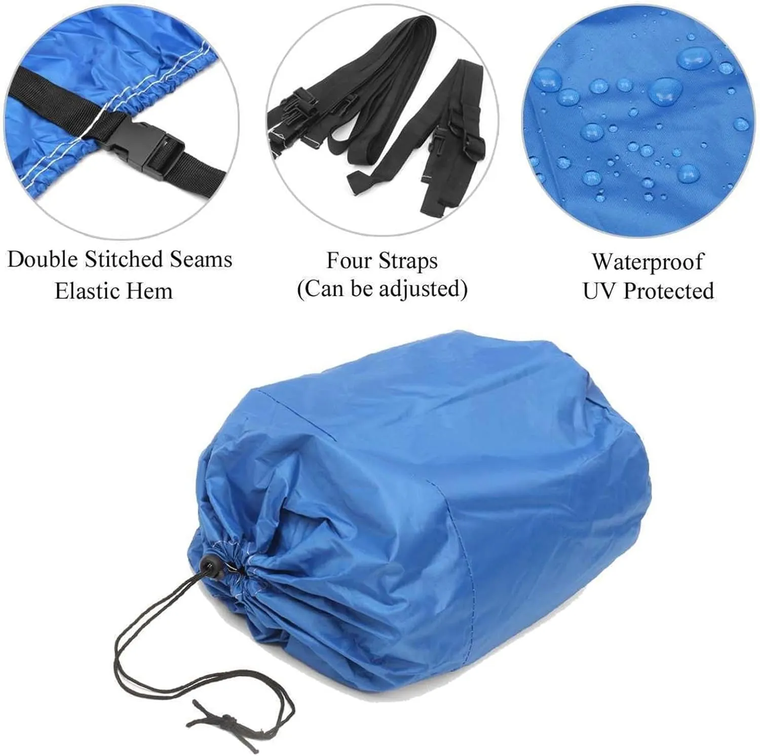 600D 11ft-22ft Heavy Duty Boat Cover Trailerable V-Hull Speedboat Fishing Ski Cover Protection Waterproof Dust-Proof Anti-UV(600x300cm 17-19ft)