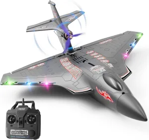 6CH Amphibious RC Plane for Water, Land & Air, Remote Control Airplane Flying Boat Toys,2.4GHz 6-axis Gyro Stabilizer RTF Glider Aircraft Jet (Black)