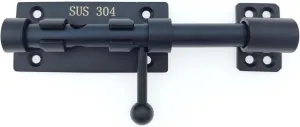 6in Slide Bolt Gate Latch 304 Stainless Steel Barrel Bolt Latch Heavy Duty Door Security Lock Thickened Door Latches Hardware with Mounting Screws for Barn Fence Shed Basement