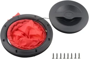 6" Hatch kit Deck Hatch with Storage Bag and Fasteners for Kayak Fishing(1Black)