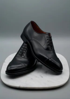 907 Straight Tip Bal - Black Calfskin