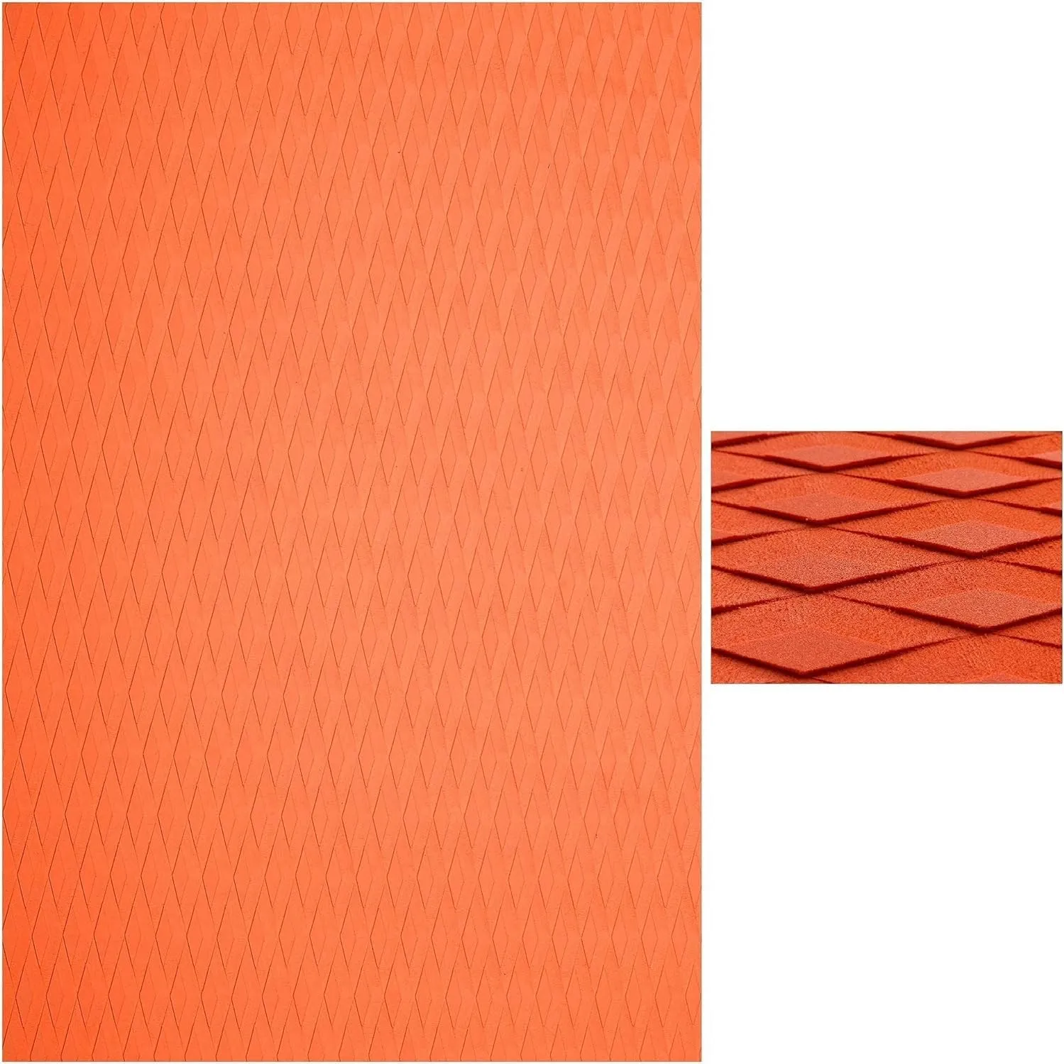 Abahub Non-Slip Traction Pad 1/2 Pieces Deck Grip Mat 30in x 20in Trimmable EVA Sheet 3M Adhesive for Boat Kayak Skimboard Surfboard SUP Black/Gray/White/Green/Navy Blue/Orange