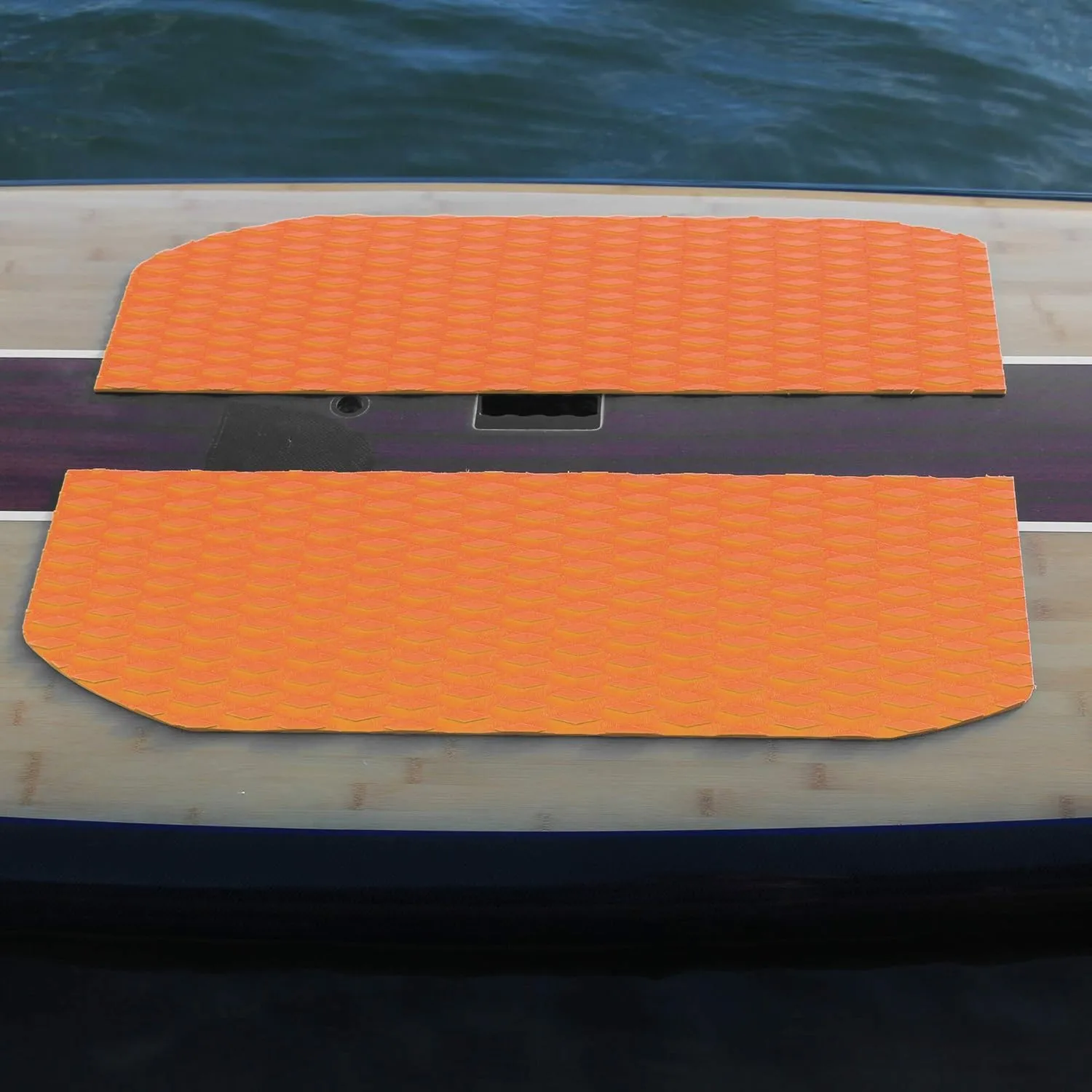 Abahub Non-Slip Traction Pad 1/2 Pieces Deck Grip Mat 30in x 20in Trimmable EVA Sheet 3M Adhesive for Boat Kayak Skimboard Surfboard SUP Black/Gray/White/Green/Navy Blue/Orange