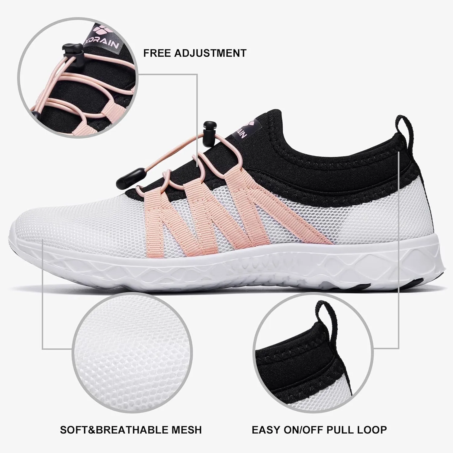 Aleader Women's Mesh Slip On Water Shoes