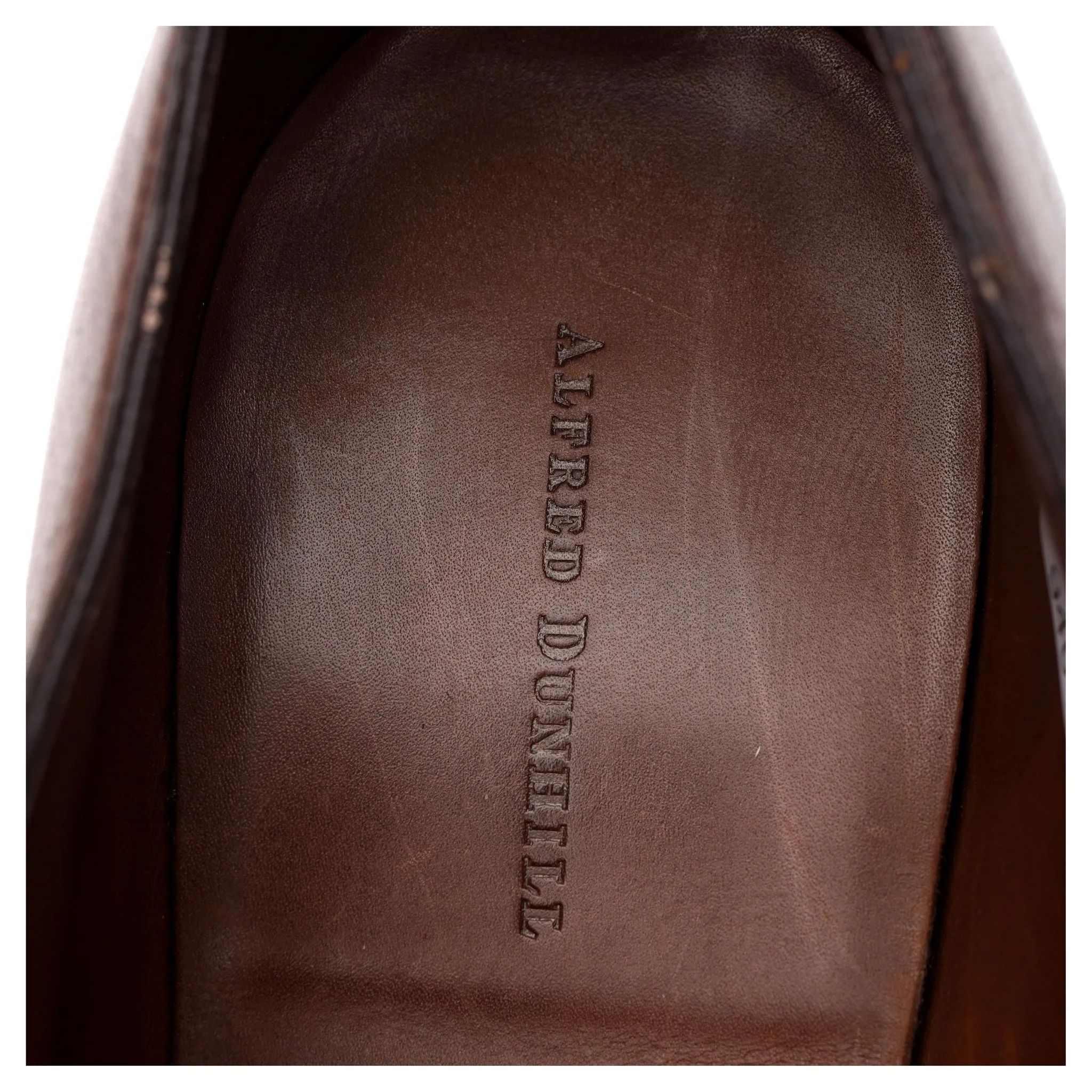 Alfred Dunhill Brown Grain Leather Split Toe Derby UK 8 E