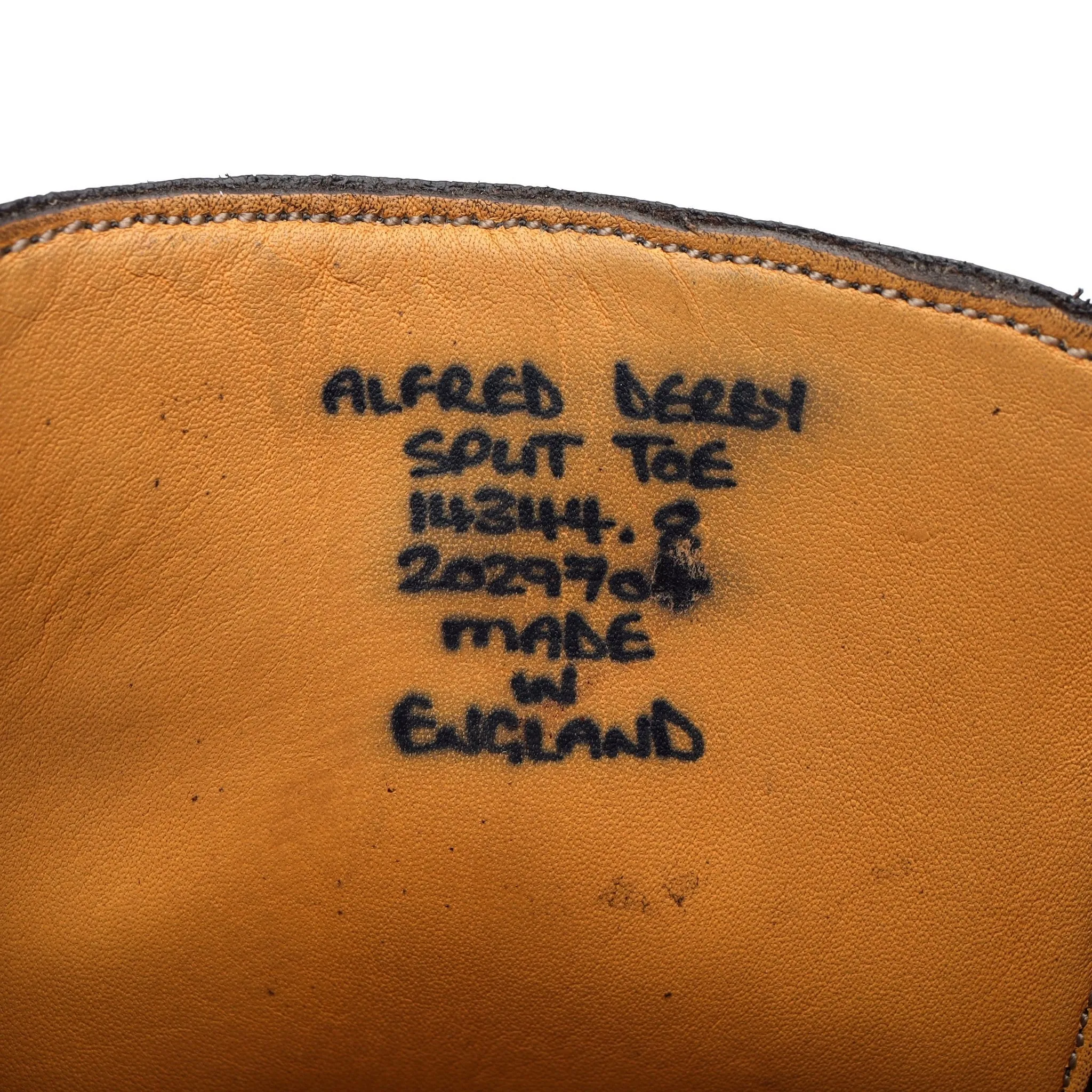 Alfred Dunhill Brown Grain Leather Split Toe Derby UK 8 E
