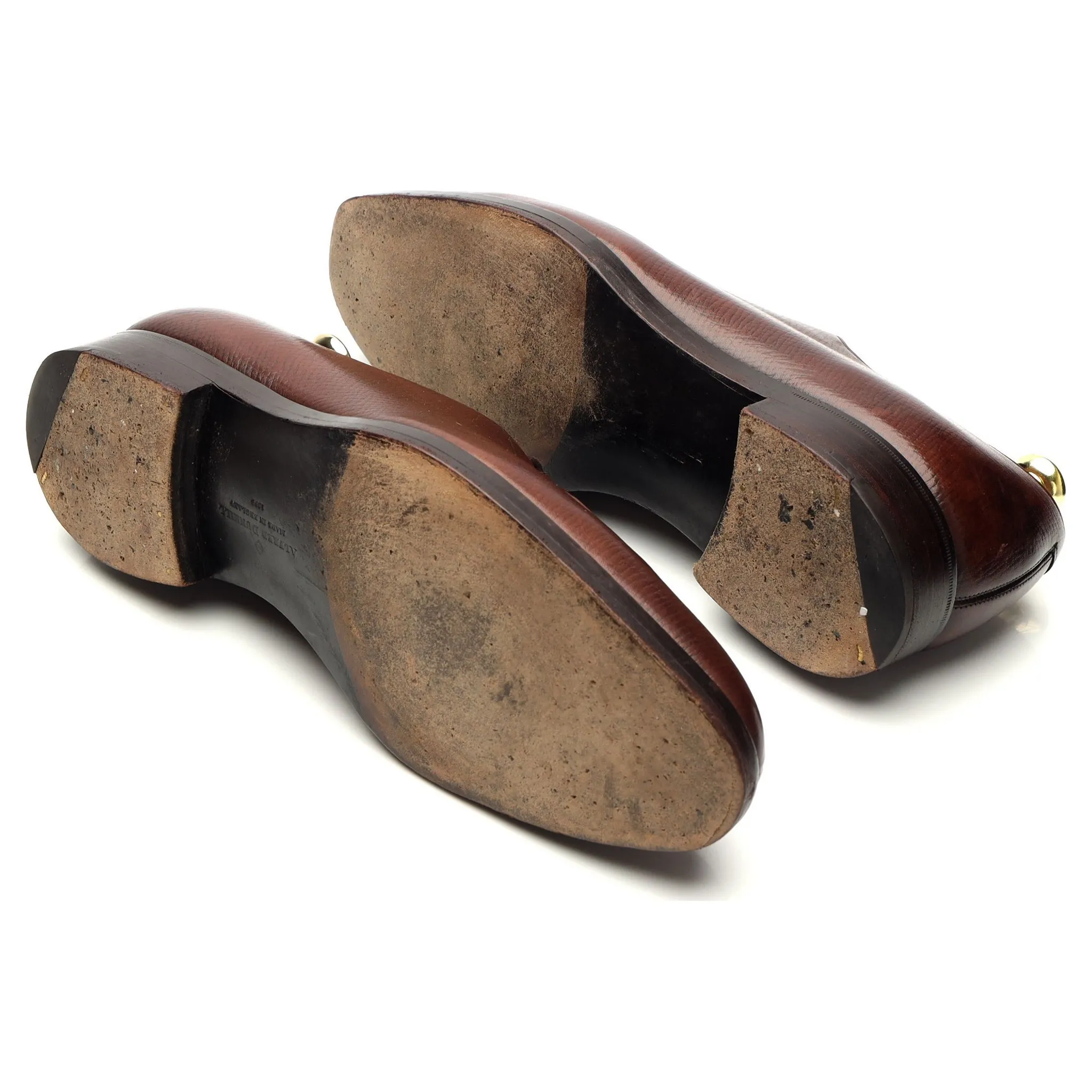 Alfred Dunhill Brown Grain Leather Split Toe Derby UK 8 E