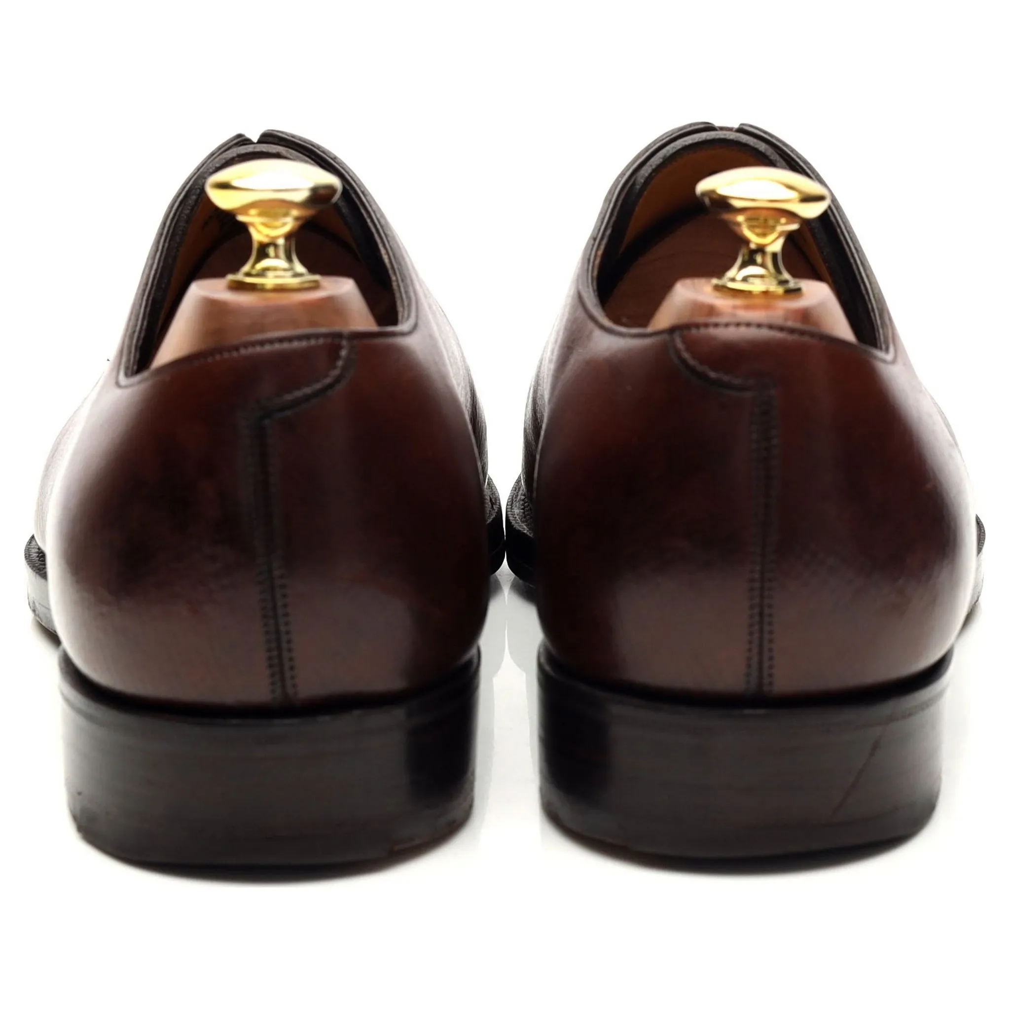Alfred Dunhill Brown Grain Leather Split Toe Derby UK 8 E