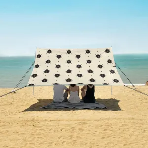 Ancient Egypt Scarab Beach Camping Tent Sun Shelter for Whole Family, Beach Shade Canopy with UPF50  UV Protection,Easy Set Up and Carry,Outdoor Shade for Trips, Fishing, Backyard Fun Picnics