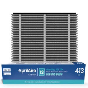 AprilAire 413CBN Replacement Filter for AprilAire Whole House Air Purifiers - MERV 13 with Carbon, Healthy Home Allergy   Odor Reduction, 16x25x4 Air Filter (Pack of 1)