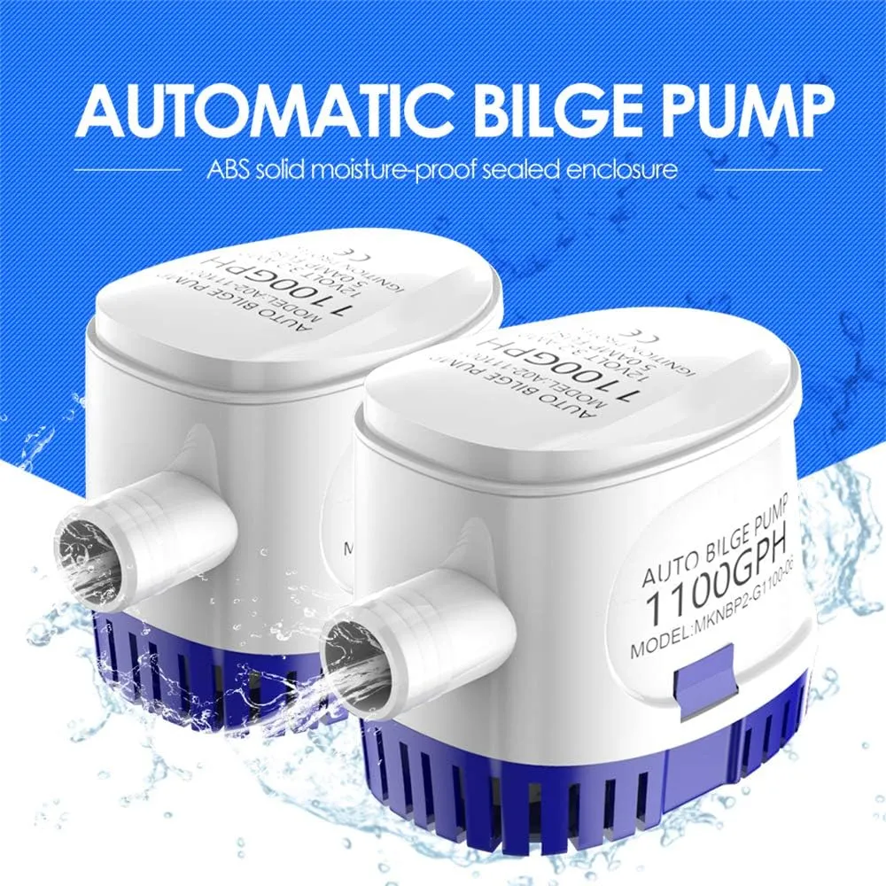 Auto Bilge Pumps for Boats 12v 1100GPH Automatic Boat Bilge Pump 12V