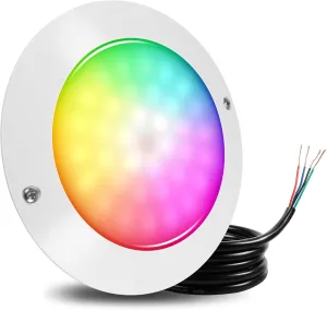 B6 3000LM Marine LED Underwater Light for Boat, Above & Under Water Light, RGB 6" 30W 36LED DC12V Dimmable Color-Changing Boat Dome Ceiling Interior Lights, IP68 Surface Mount Yacht Light