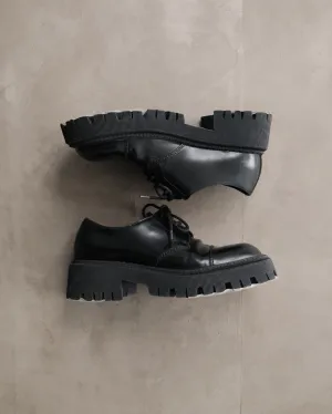 BALENCIAGA Leather Tractor Derby Shoes
