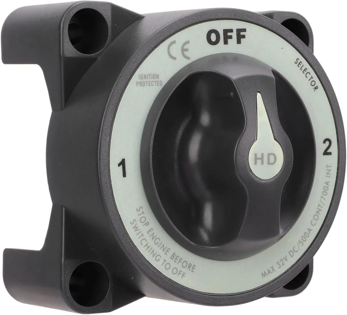 Battery Disconnect Switch 500A 3 Position RV Boat Power Cut Switch, IP66 Ignition Power Cut Master Switch Battery Selector Switch for RV Boat