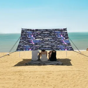 Beach Shade Tent with UPF50  UV Protection,Boyhood Pattern with Cars Lightweight Camping Sun Shelter for Outdoor,Camping Trips, Fishing, Backyard,Picnics,Easy Set Up and Carry 9x10.5 FT