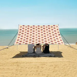 Beach Shade Tent with UPF50  UV Protection,Strawberry Pattern Cute Lightweight Camping Sun Shelter for Outdoor,Camping Trips, Fishing, Backyard,Picnics,Easy Set Up and Carry 9x10.5 FT