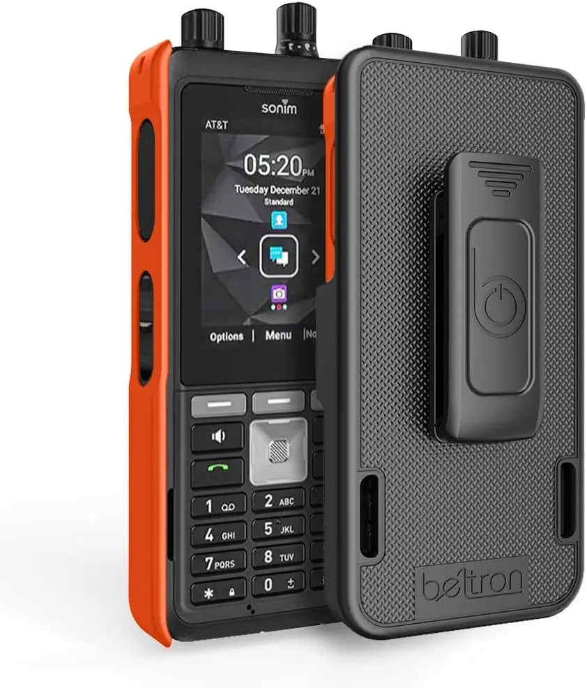 BELTRON Sonim XP5 Plus Case with Holster, Heavy Duty Belt Swivel Clip for Sonim XP5Plus (AT&T FirstNet XP5900) - Secure Fit & Built-in Kickstand (Industrial Strength) - Safety Orange