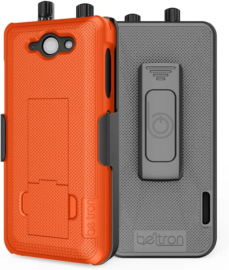 BELTRON Sonim XP5 Plus Case with Holster, Heavy Duty Belt Swivel Clip for Sonim XP5Plus (AT&T FirstNet XP5900) - Secure Fit & Built-in Kickstand (Industrial Strength) - Safety Orange
