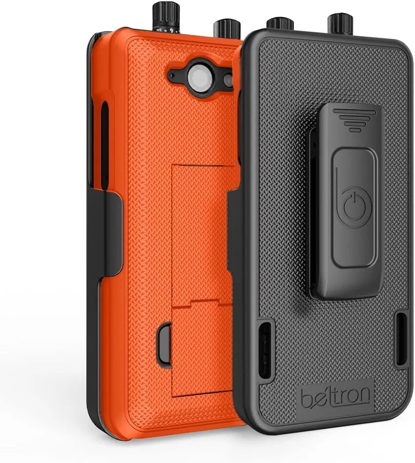BELTRON Sonim XP5 Plus Case with Holster, Heavy Duty Belt Swivel Clip for Sonim XP5Plus (AT&T FirstNet XP5900) - Secure Fit & Built-in Kickstand (Industrial Strength) - Safety Orange