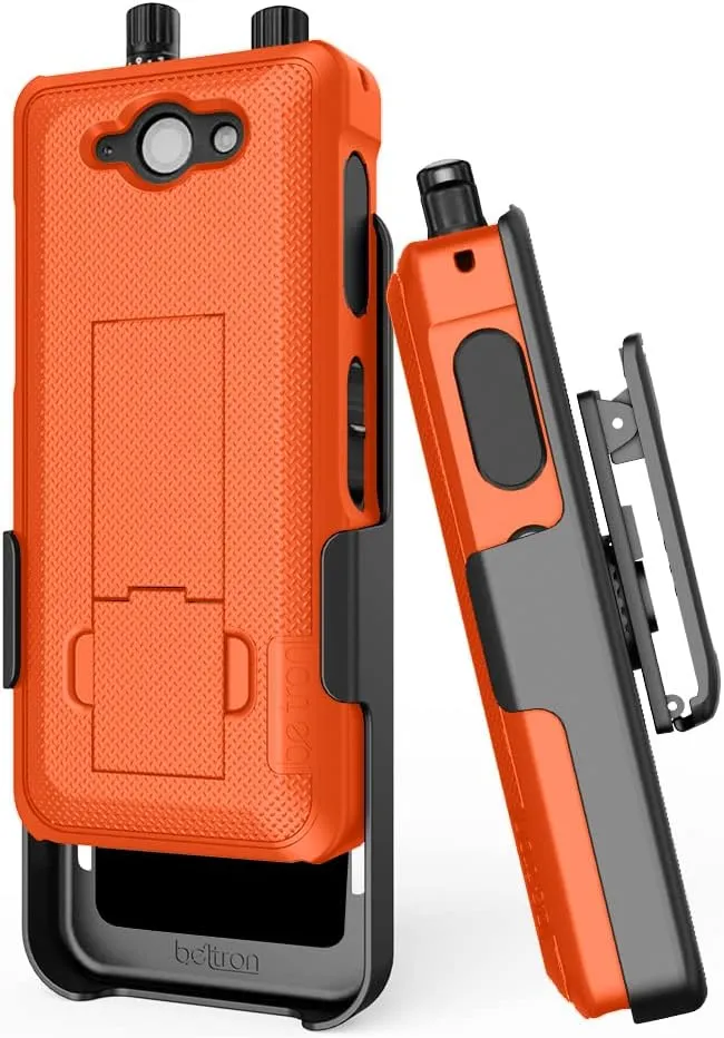 BELTRON Sonim XP5 Plus Case with Holster, Heavy Duty Belt Swivel Clip for Sonim XP5Plus (AT&T FirstNet XP5900) - Secure Fit & Built-in Kickstand (Industrial Strength) - Safety Orange