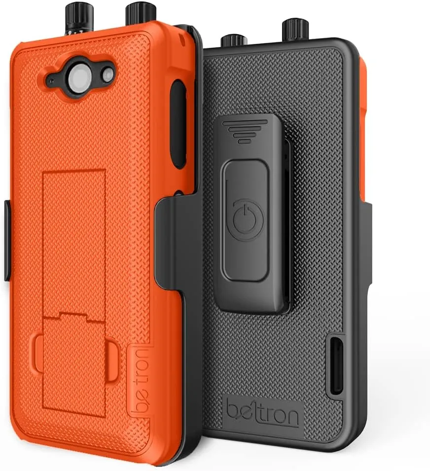 BELTRON Sonim XP5 Plus Case with Holster, Heavy Duty Belt Swivel Clip for Sonim XP5Plus (AT&T FirstNet XP5900) - Secure Fit & Built-in Kickstand (Industrial Strength) - Safety Orange