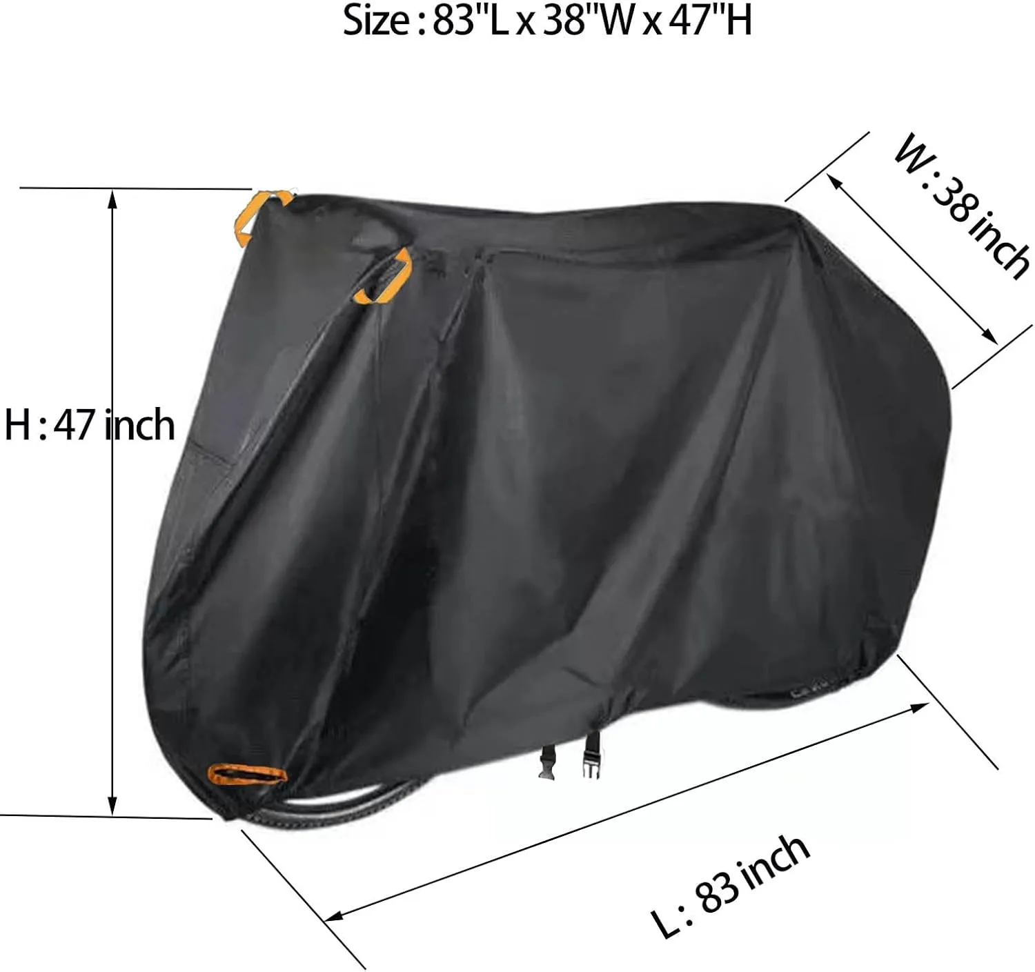 Bike Cover for 2 Bike,600D Waterproof Bicycle Covers on Rear Bike Rack,Outdoor Rain Dust Sun Proof with Lock Hole Windproof Buckle Bike Cover